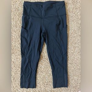 Black 21” Fast and Free leggings from Lululemon